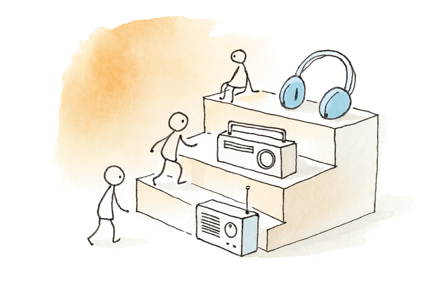 Illustration for Best French Podcasts in 2026: By Level, A2 to Advanced