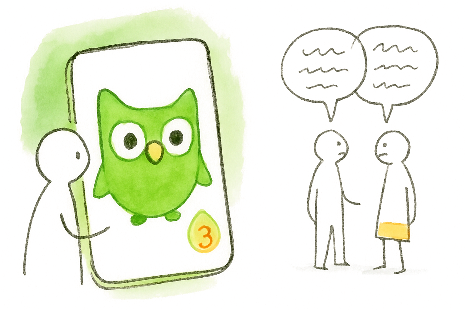 Illustration for What to Do After Duolingo French: A Teacher's Roadmap