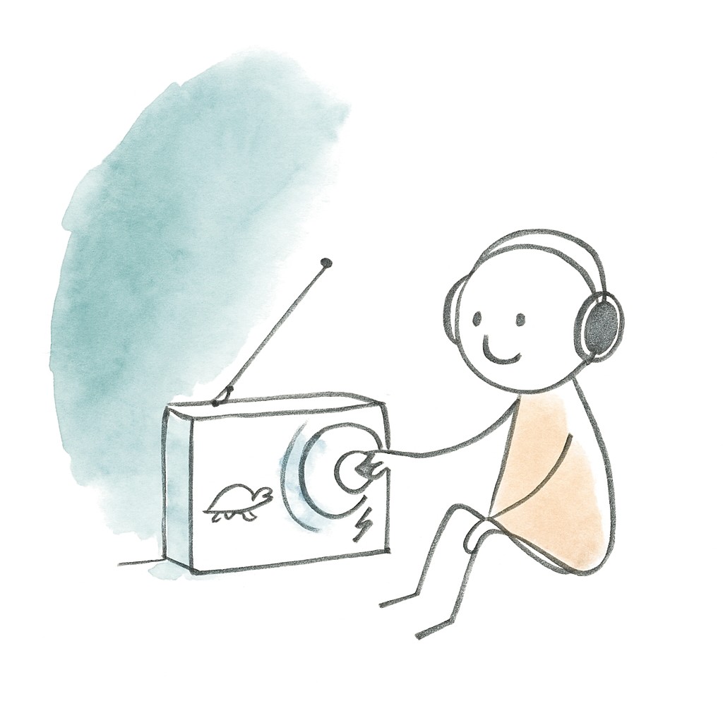 A doodle for the three audio speeds