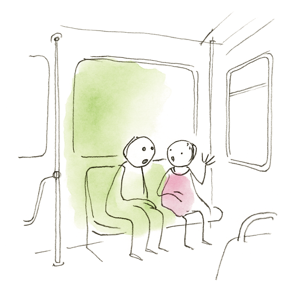 Sketch illustrating the French expression bref