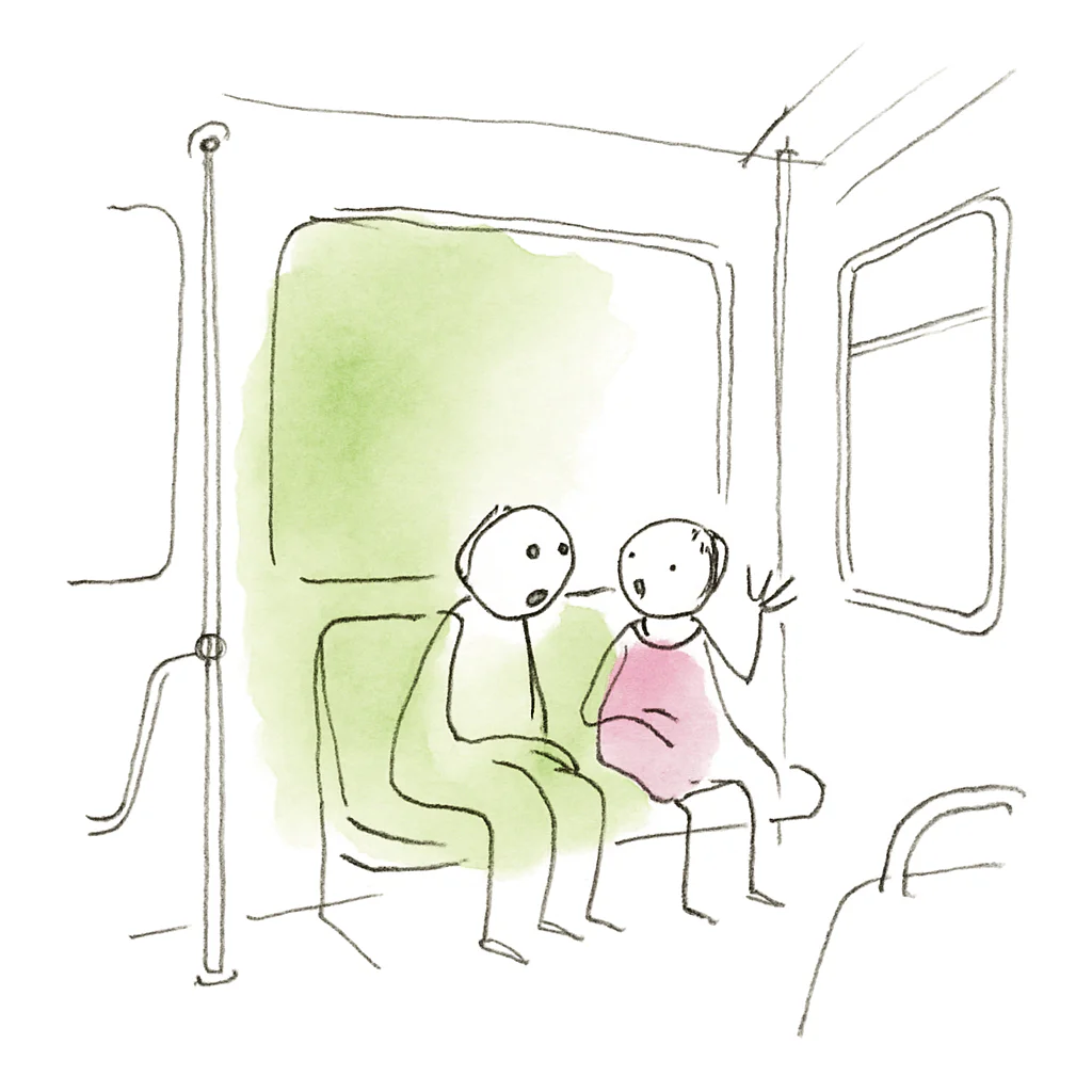 Sketch illustrating the French expression bref