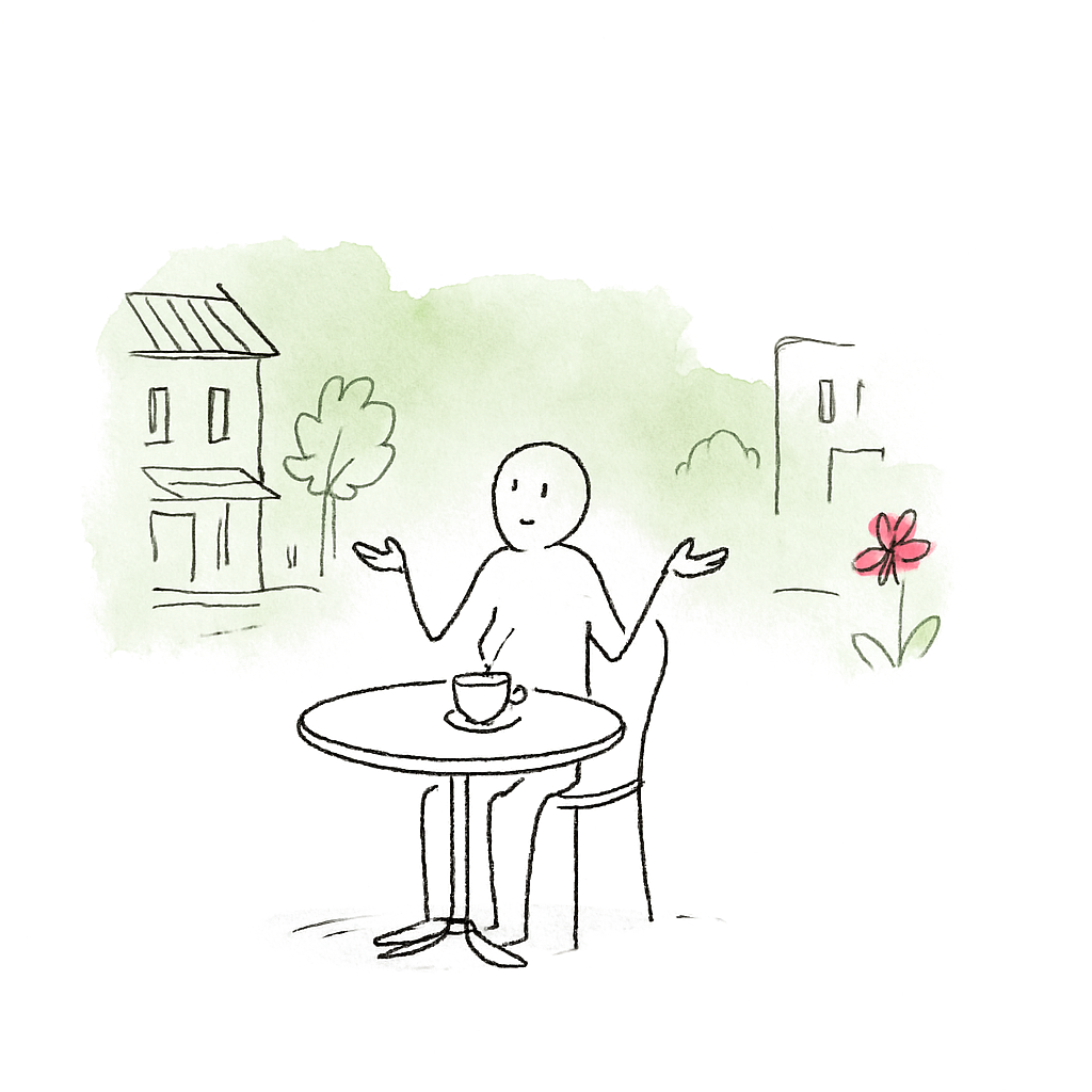 Sketch illustrating the French expression chais pas