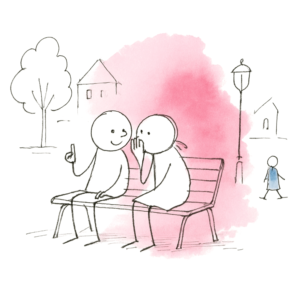 Sketch illustrating the French expression d'accord