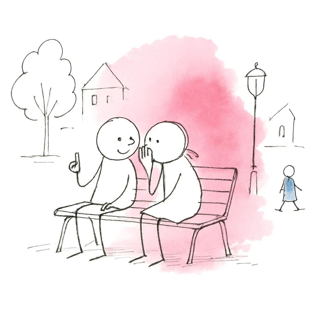 Sketch illustrating the French expression d'accord