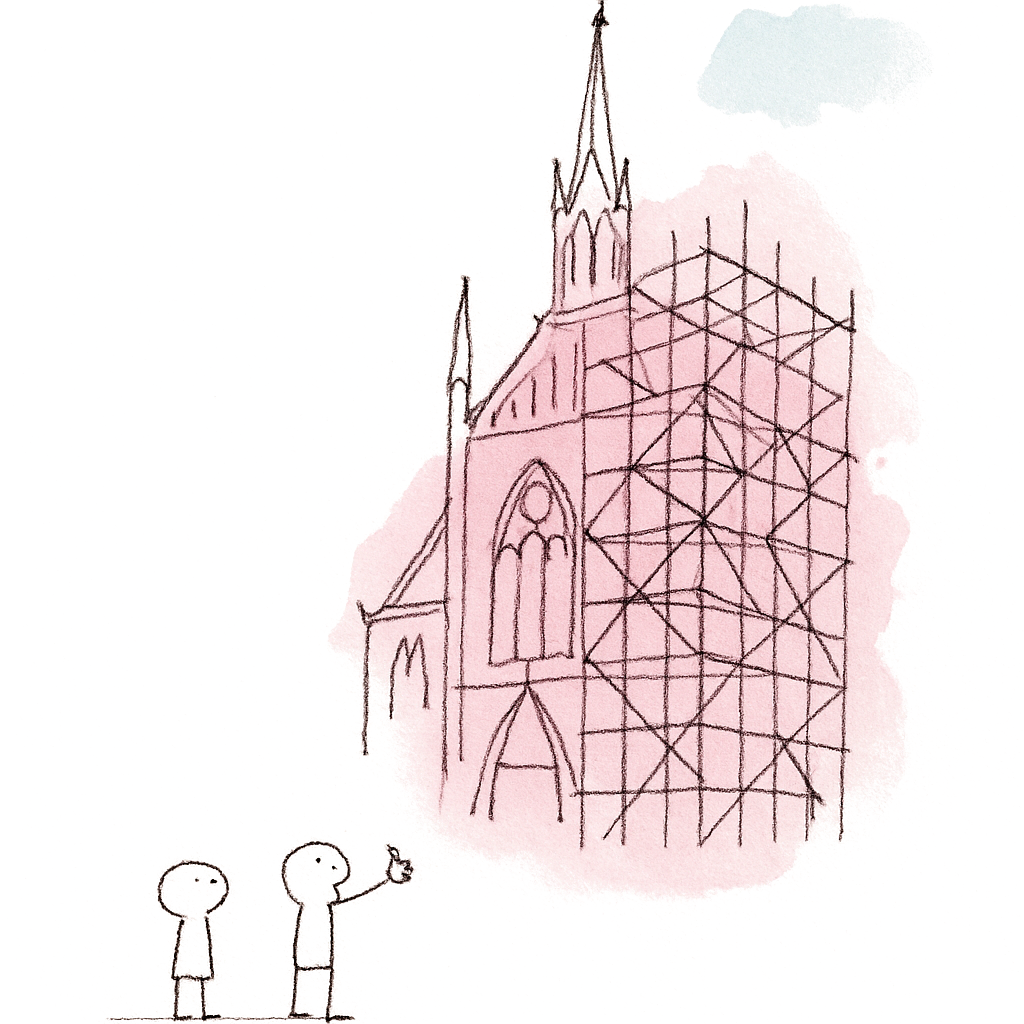 Sketch illustrating the French expression franchement