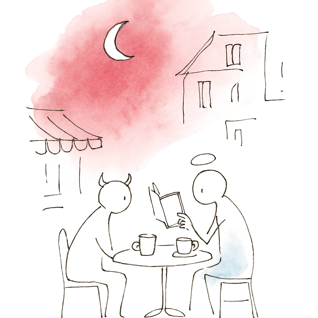 Sketch illustrating the French expression mal
