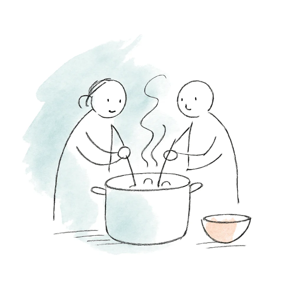 Sketch illustrating the French expression plutôt