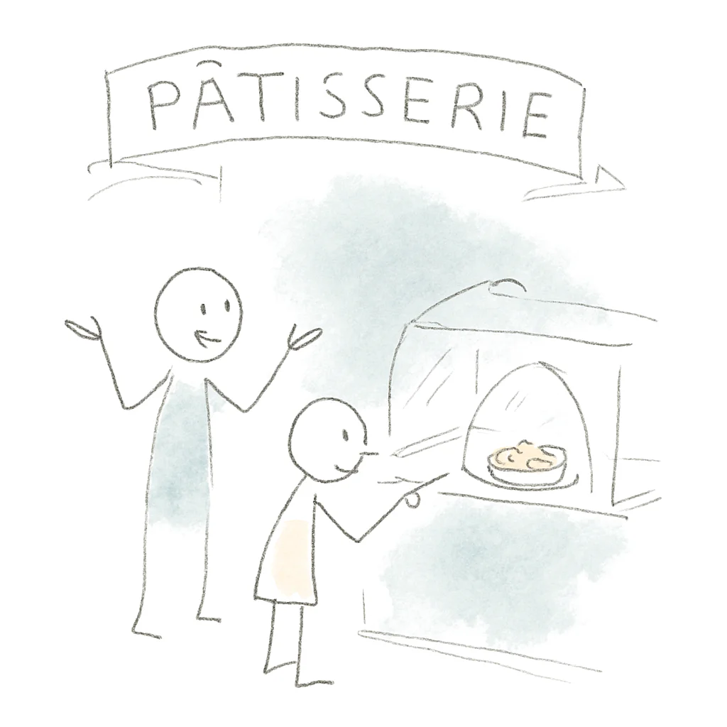 Sketch illustrating the French expression pourquoi pas ?